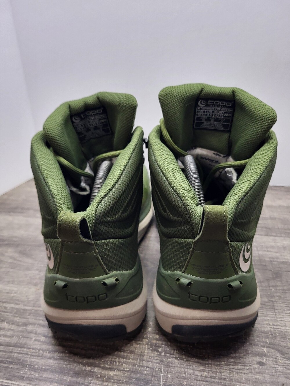 Topo Trailventure 2 WP Mid Women's Size 10.5 Hiking Boots Olive Tan Waterproof - Picture 5 of 10